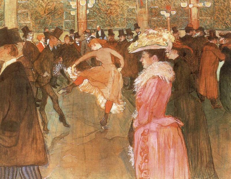 Henri de toulouse-lautrec A Dance at the Moulin Rouge oil painting picture